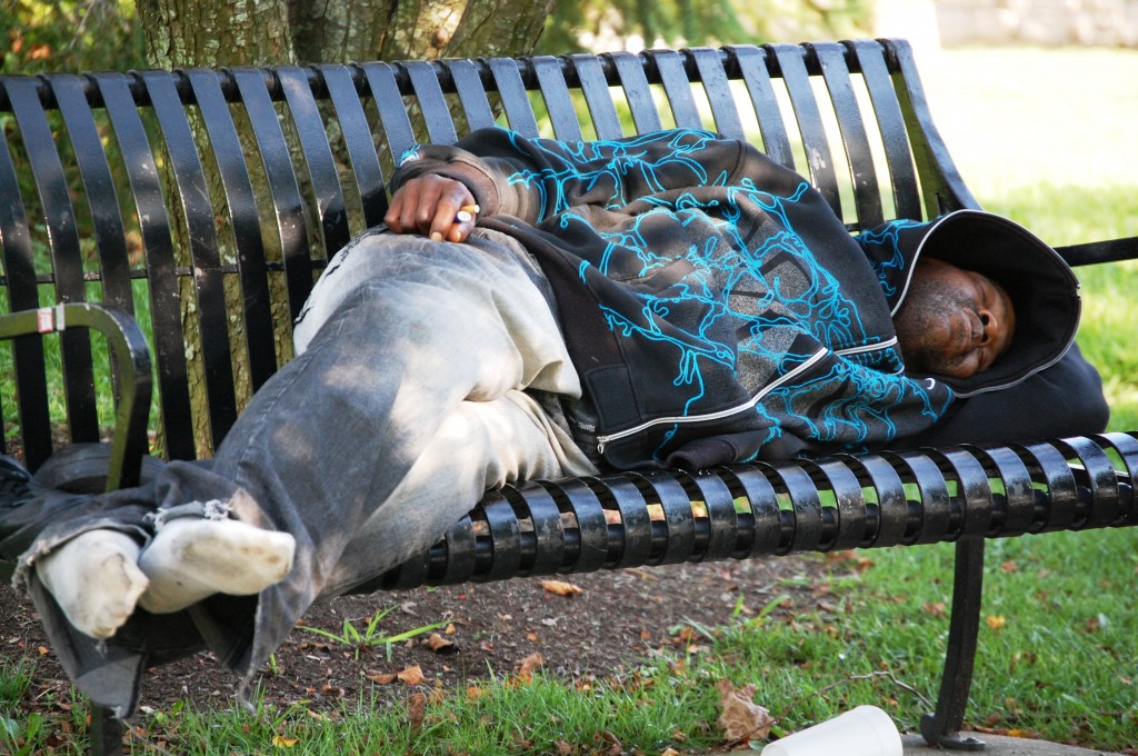 Sleeping on a Bench - Lexington, Kentucky