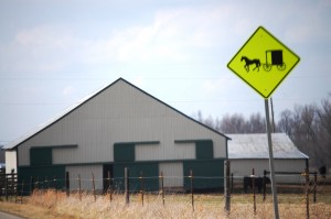 Barn with Amish Buggy Sign