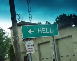 Direction to Hell from Pickney, MI