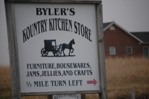 Sign to Byler's Kountry Kitchen