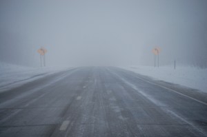 Snowy highways in Minnesota