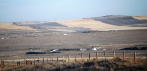 Striped field as seen north of Cohagen
