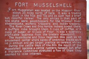 Fort Musselshell Historical Marker