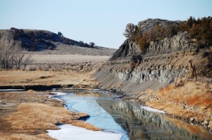 Mussellshell River near Mosby Rest area