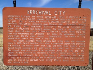 Kerchival City Historical Marker at Mosby Rest Area
