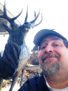 David and Elk Statue
