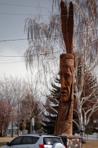 Carved Wooden Indian - by Peter Toth