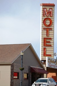 Big Motel sign in downtown Shelby