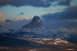 Chief Mountain at sunrise