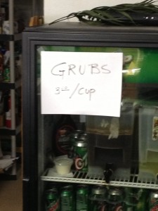They sell grubs here too - didn't have any of those for breakfast