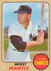 Mickey Mantle baseball card - 1968