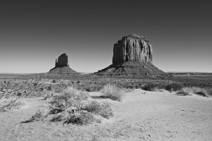 Old Black and White photo example - Monument Valley