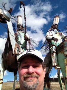 Blackfeet Warriors by Jay Polite Laber, in East Glacier, Montana