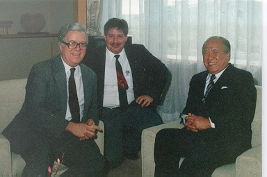 David with Gov. Hiramatsu and then British Foreign Minister Sir Geoffrey Howe