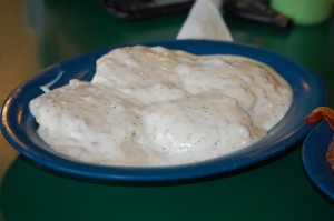 Biscuits and Gravy at Tightwad Cafe