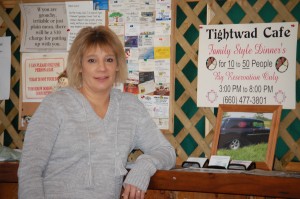Carrie Fields, owner - Tightwad Cafe