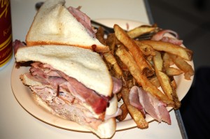 BBQ Meat Sandwich with Ham and Brisket at Arthur Bryant's