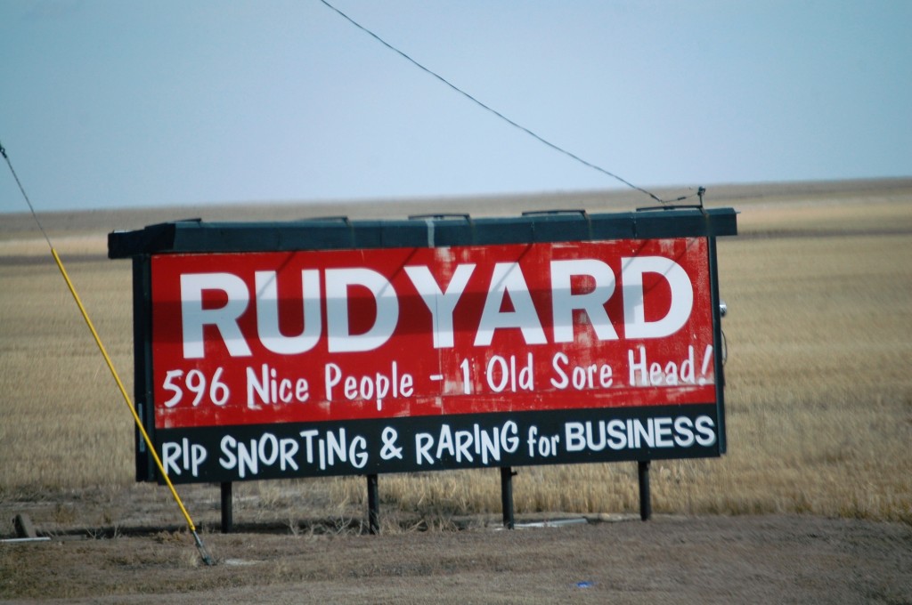 Rudyard Welcome Sign