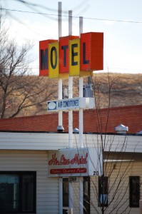 1960s Motel Sign in Havre, Montana. There are still a few of these in town.