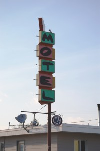 Motel sign in Chinook, Montana