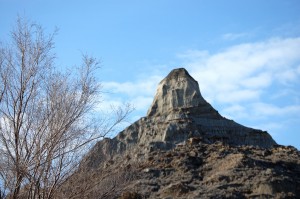 A peak in Makoshika State Park in Glendive, Montana