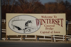 Welcome to Winterset, Covered Bridge Capital of Iowa