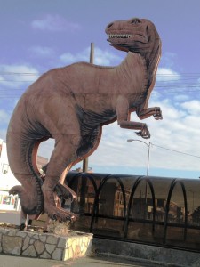 Giant Dinosaur Sign in Glendive, Montana