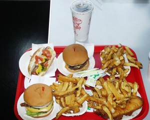 Burgers and fries and goodies at Hutch's on the Beach