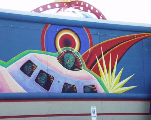Wall Mural on Fargo Space Aliens Grill & Bar