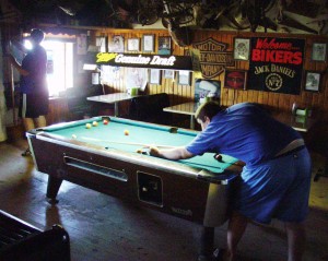 Pool tables in the Saloon