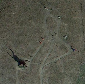 Porter Sculpture Park as seen from a Google Satellite image
