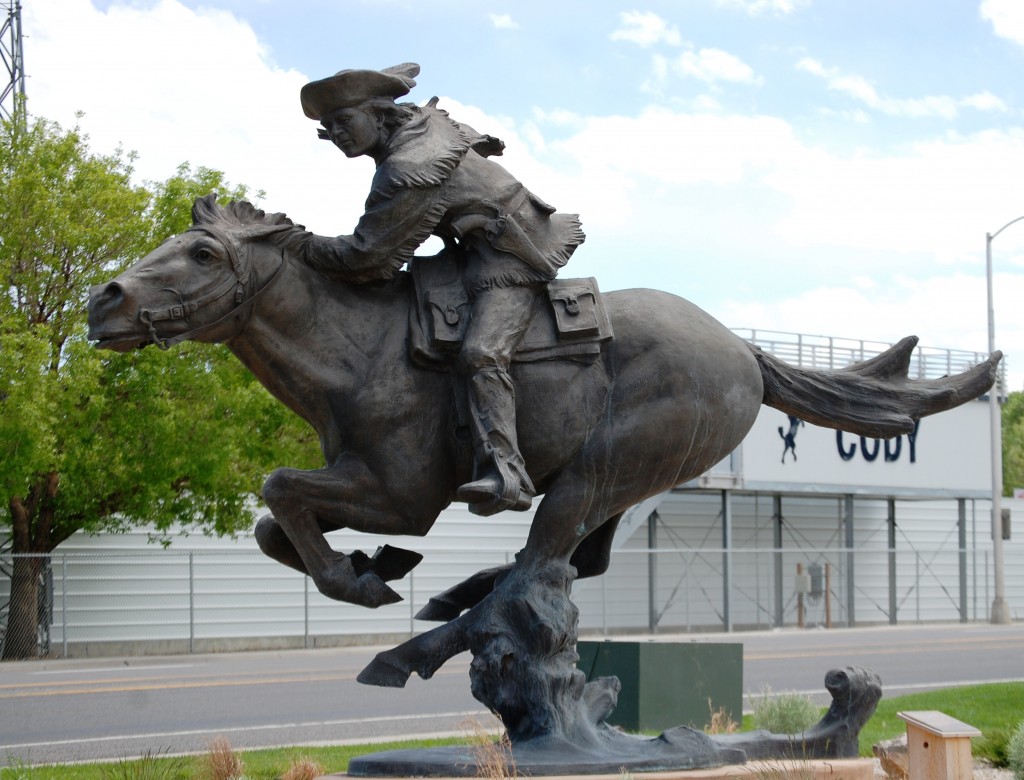 "Hard and Fast All the Way" - Buffalo Bill sculpture by Peter M. Fillerup