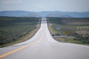 US 30 heading south to Cokeville, Wyoming