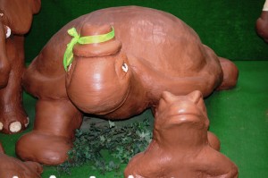 Famous 400 pound chocolate turtle in Chocolate Kingdom at Daffin's