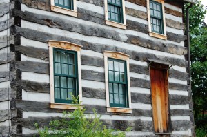 Old Log House in Historic Harmony, Pennsylvania