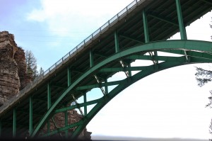 A view of Green Bridge from below