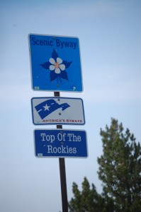 Scenic Drive Sign - Top of the Rockies Scenic Drive