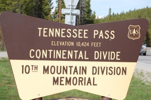 Tennessee Pass, Continental Divide and 10th Mountain Division Memorial