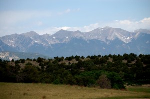 Sange de Cristo Range near Cotopaxi as seen from CO Cty Hwy 1A