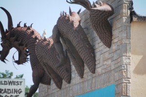Dragon on a building in Clayton, NM