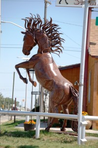 Large Metal Horse in Clayton, New Mexico