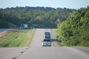 US Route 69 north out of Atoka, Oklahoma