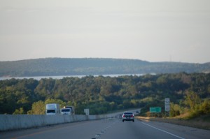 US 69 heading towards Atoka Reservoir