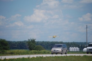 Low flying plane near Dexter, Missouri (aerial spraying)