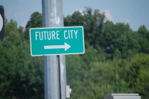 Sign to Future City, Illinois...I guess it is not there yet??
