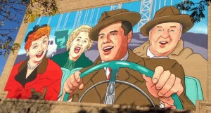 Large Lucy Mural in Jamestown, NY painted by Gary Peters Jr. and Gary Peters Sr.
