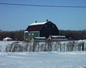 Winter scene in rural Oxford County, Ontario