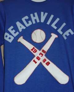 100 year anniversary jersey of Beachville baseball game
