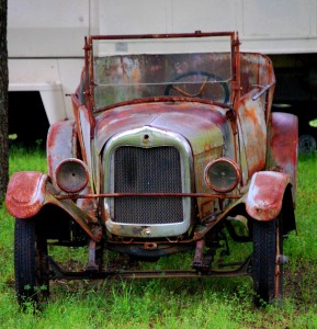 Old car in Blue, Oklahoma
