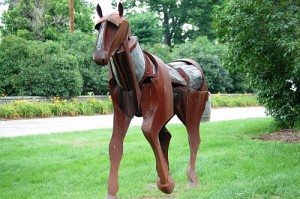 Scrap Metal Horse at Woodford Reserve near Versailles, Kentucky